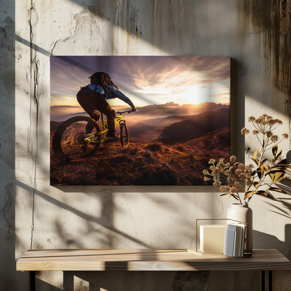 Sunset trail ride - Poster / Art Print