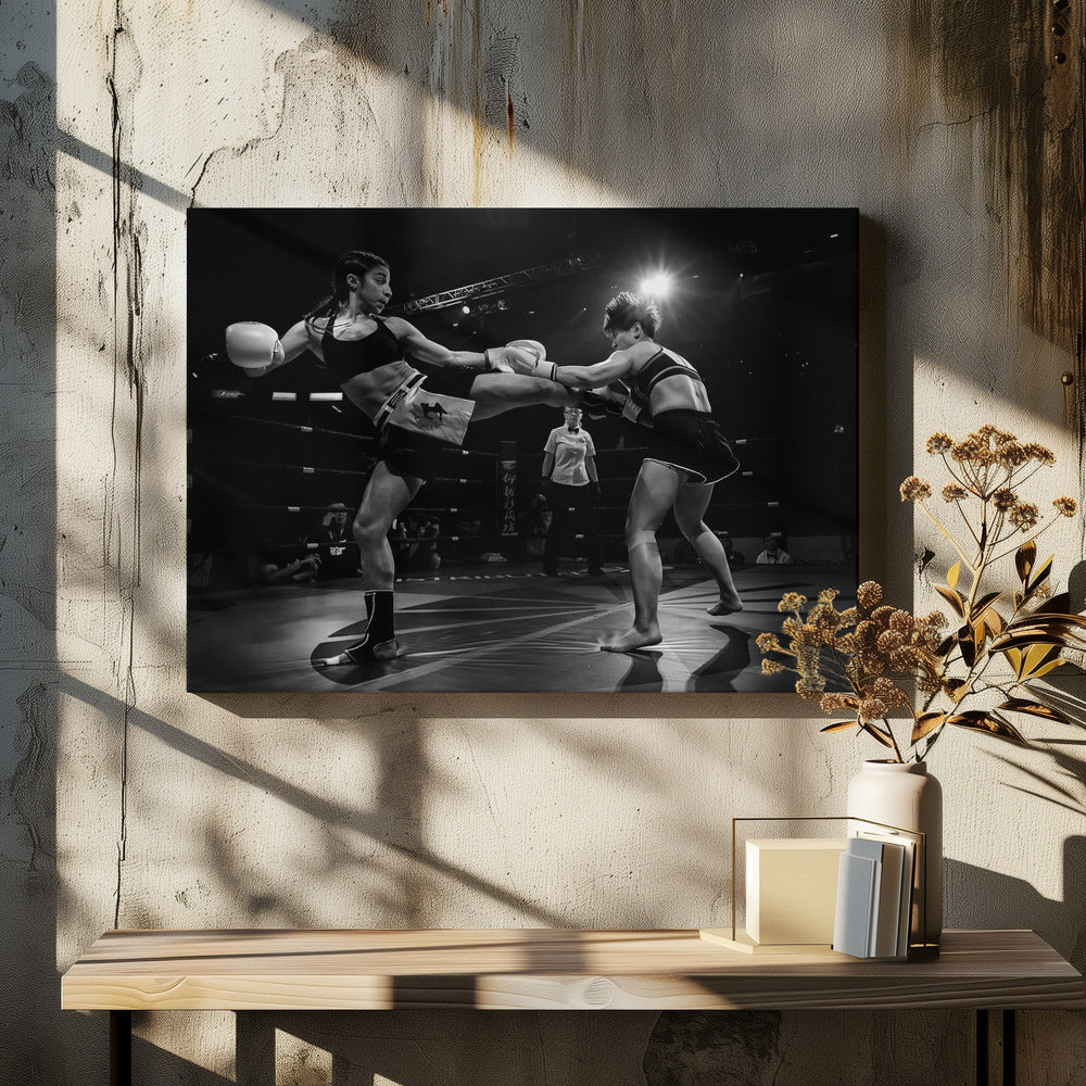 Kickboxing fighting - Poster / Art Print