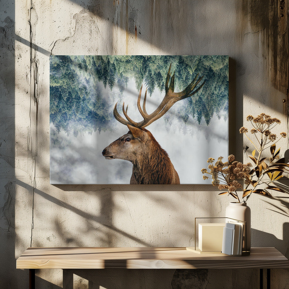 The Deer and the woods - Poster / Art Print