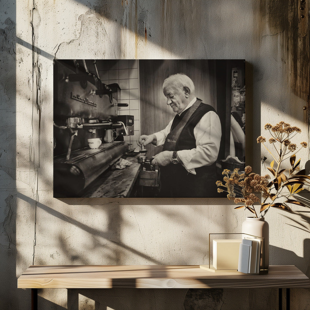 Making espresso - Poster / Art Print