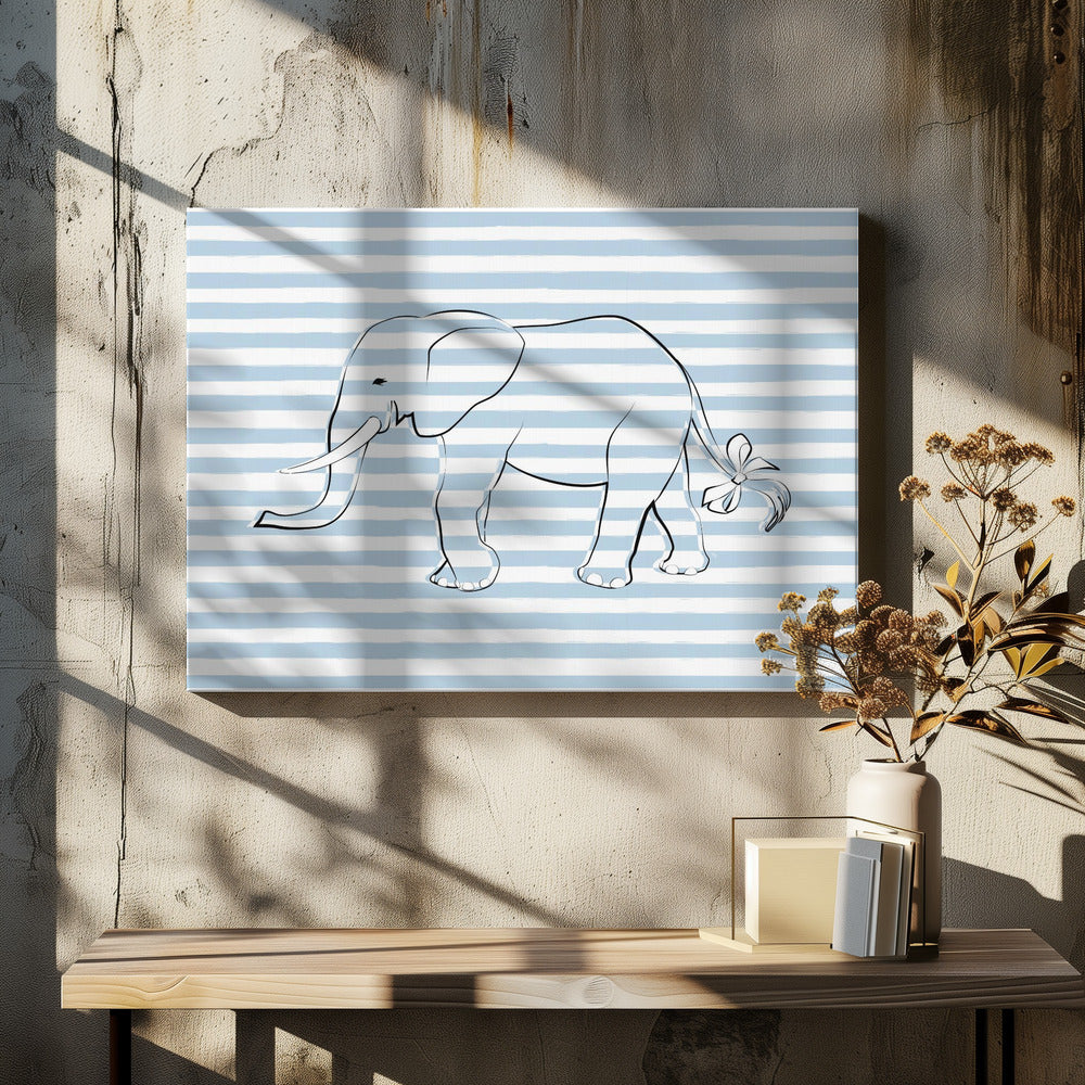 Stripe Elephant - Poster / Art Print