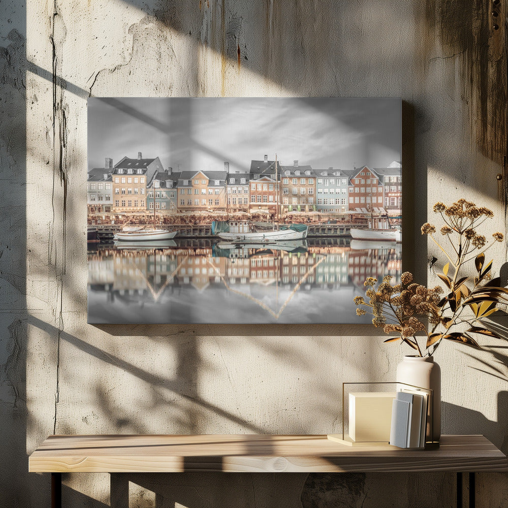 COPENHAGEN VINTAGE Nyhavn Idyllic Evening Impression - Poster / Art Print