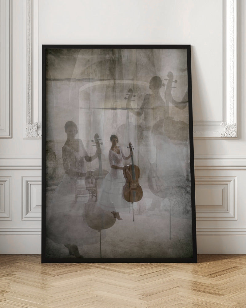 the stage fright of the cellist - Poster / Art Print