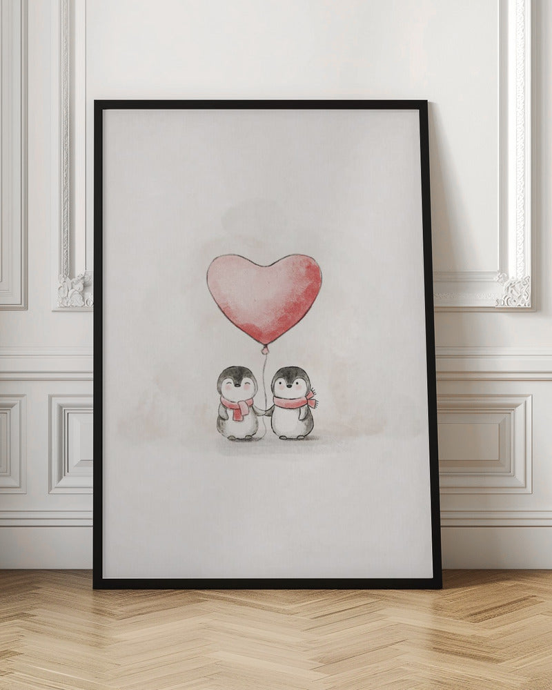 Penguin in Love - Poster / Art Print