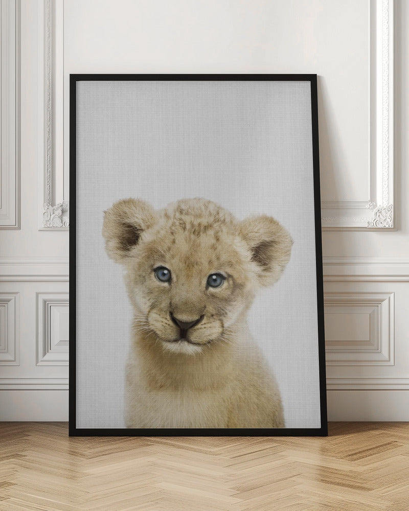 Peekaboo Baby Lion - Poster / Art Print