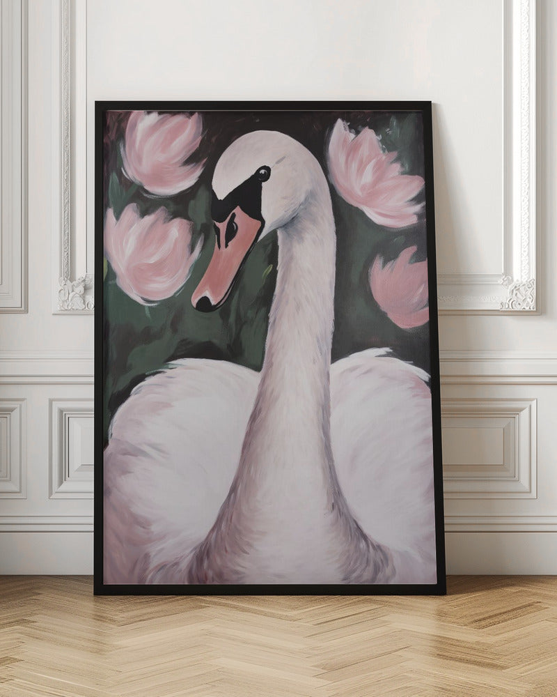 Swan In The Pond - Poster / Art Print