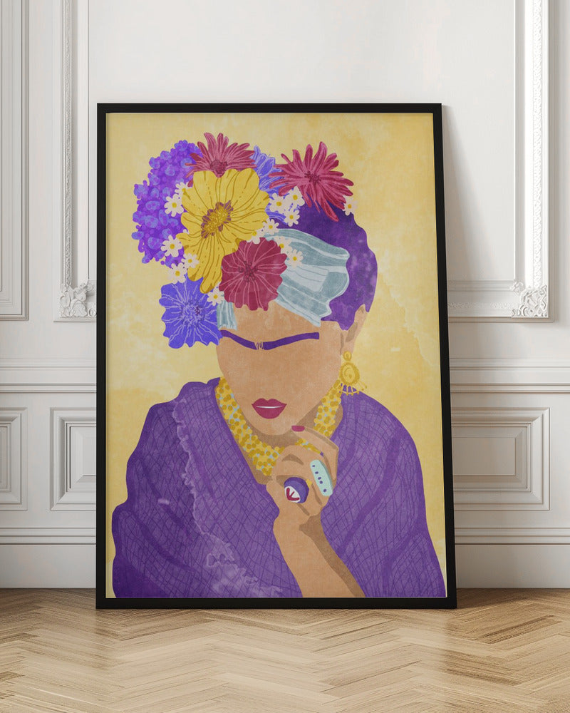 Frida and flowers - Poster / Art Print