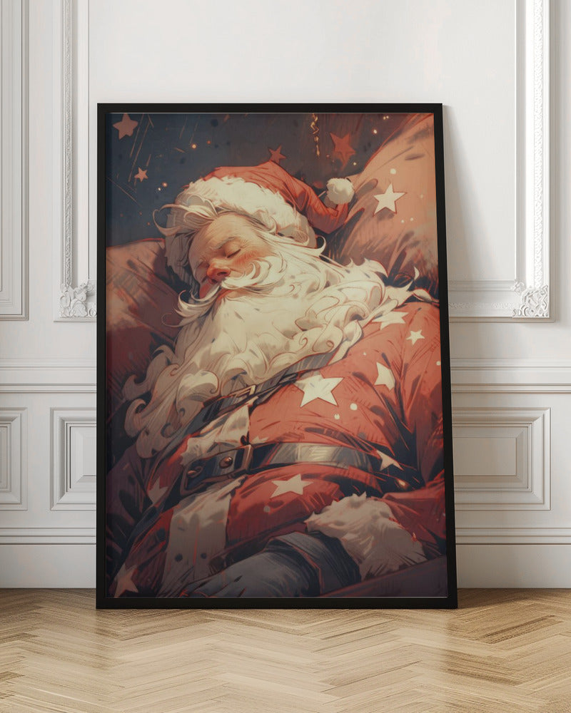 Sleeping Santa - Poster / Art Print