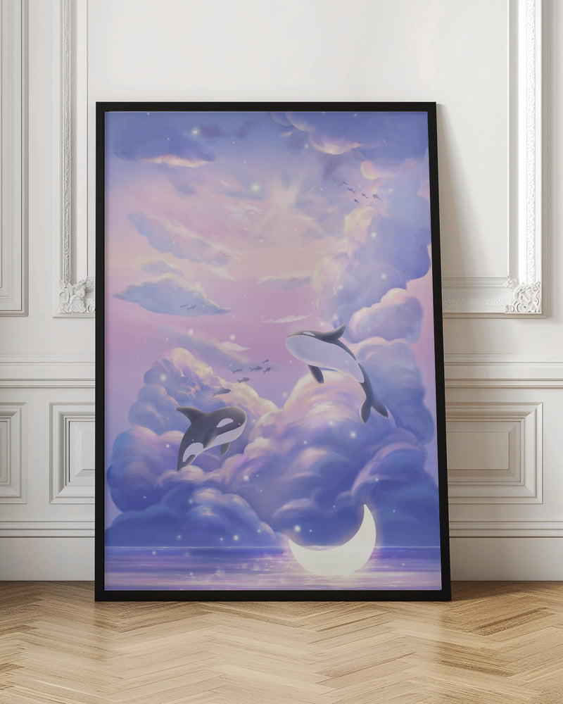 Fantasy Beautiful Whale - Poster / Art Print