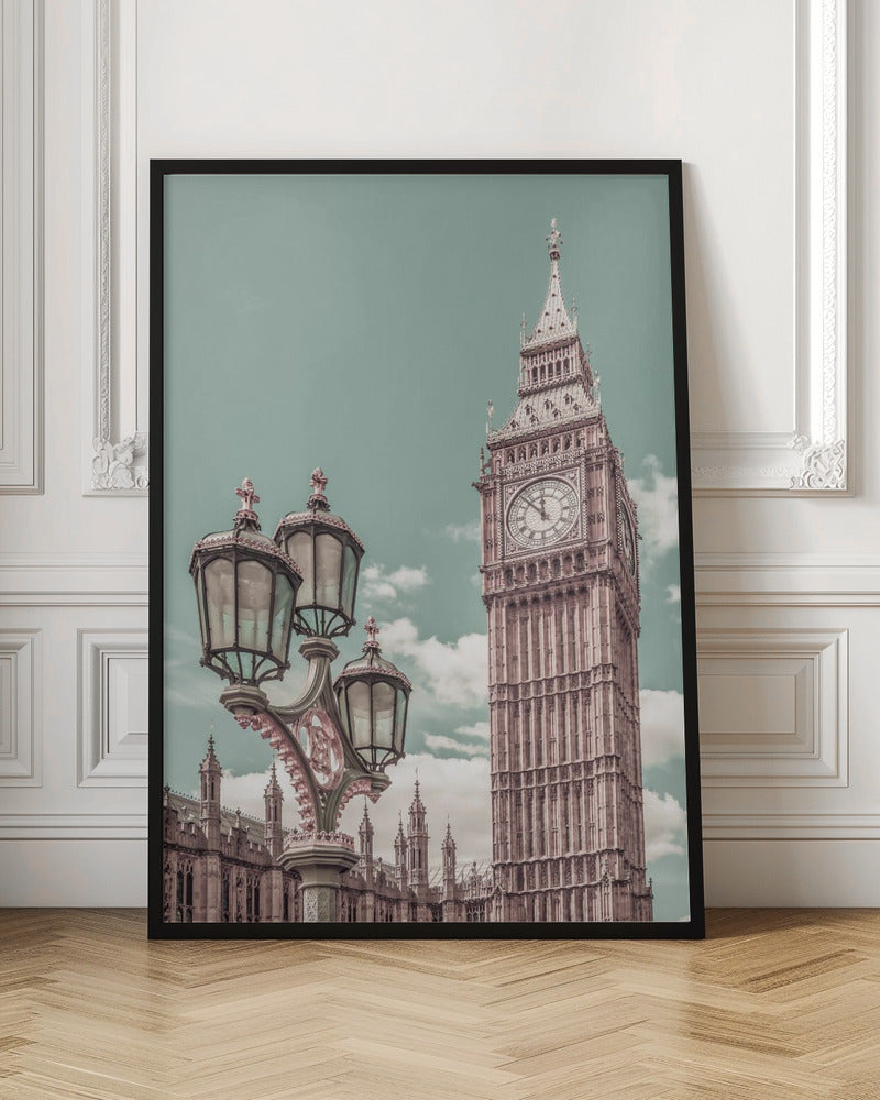 LONDON Elizabeth Tower | urban vintage style - Poster / Art Print