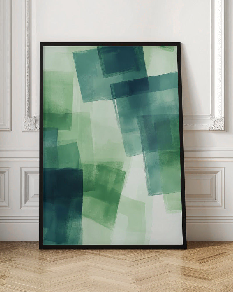 Green Squares - Poster / Art Print