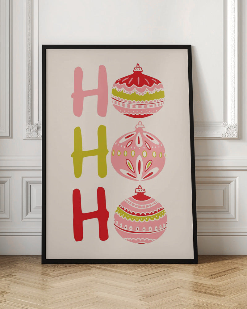 HoHoHo Cheerful little Christmas Illustration - Poster / Art Print