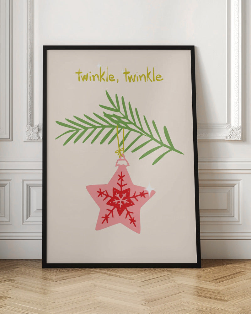 Cheerful twinkle Christmas star - Poster / Art Print