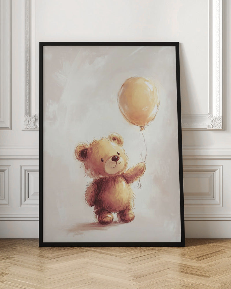 Teddy Bear and Balloon - Poster / Art Print