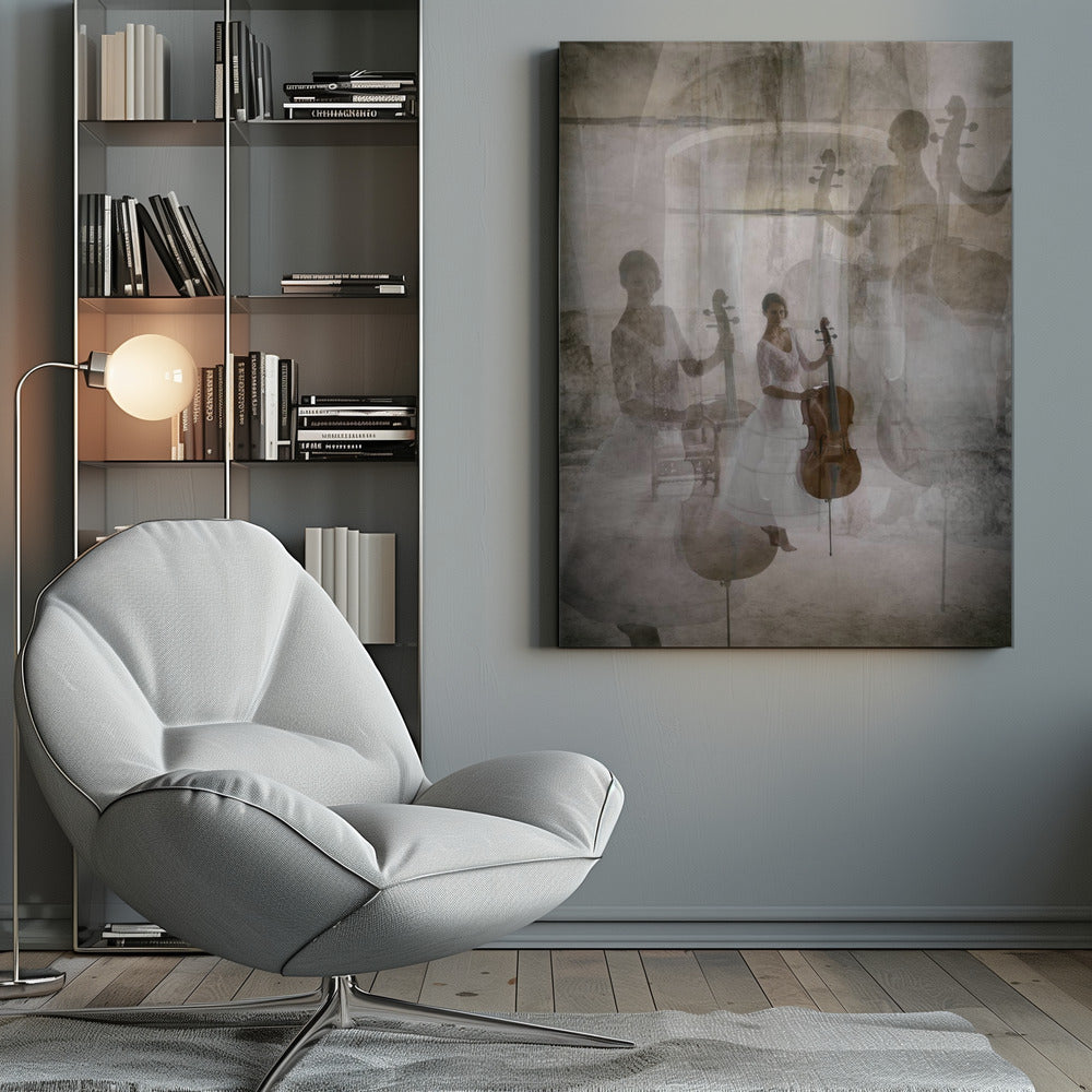 the stage fright of the cellist - Poster / Art Print