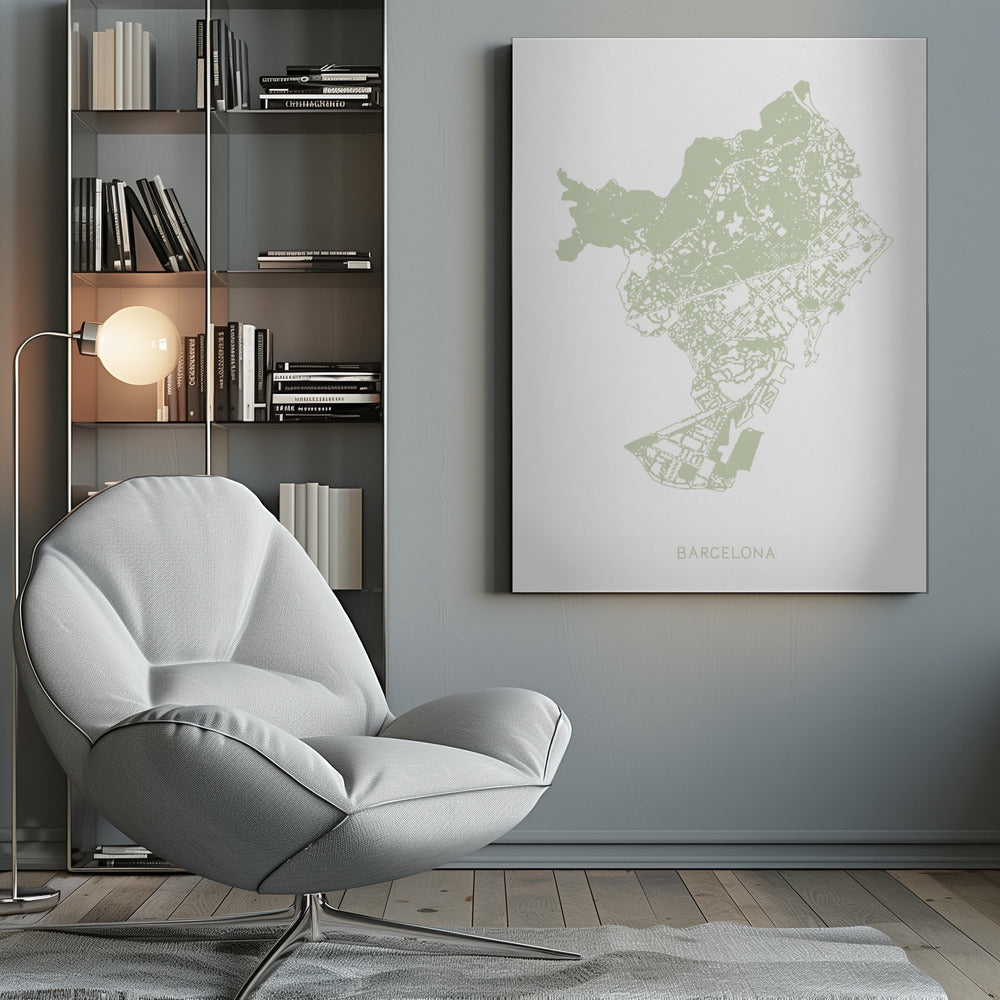 Barcelona Map - Poster / Art Print