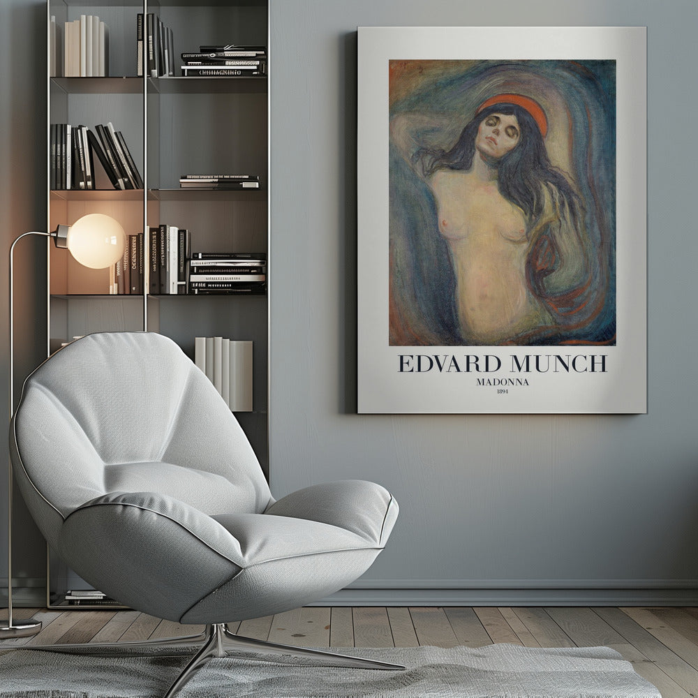 A vintage art print depicting Madonna, likely a religious figure, created in 1894. Print