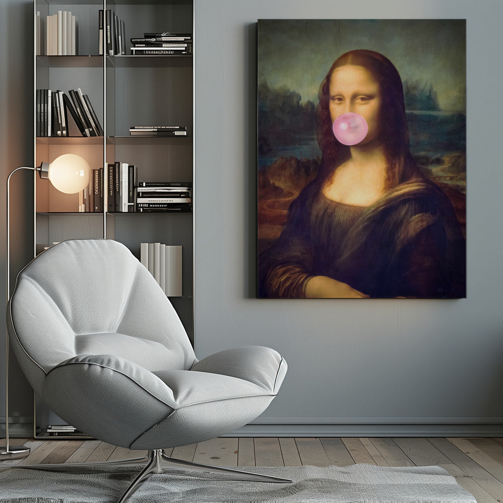 Mona Lisa Bubble Gum - Poster / Art Print