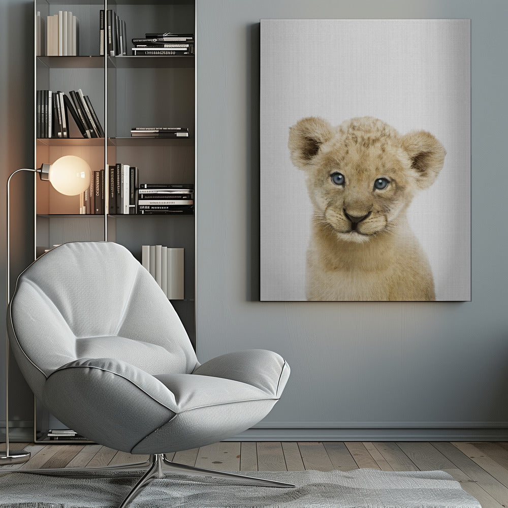 Peekaboo Baby Lion - Poster / Art Print