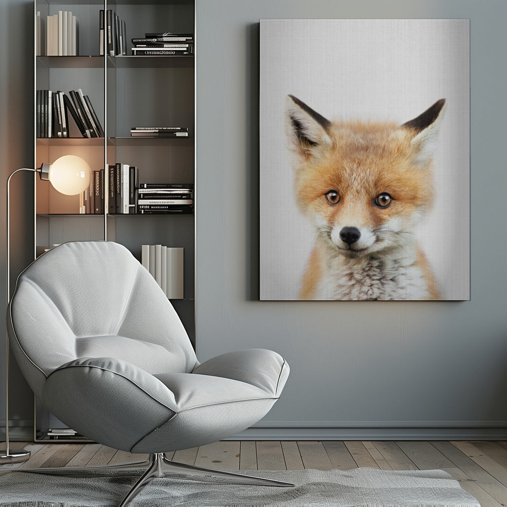 Peekaboo Baby Fox - Poster / Art Print