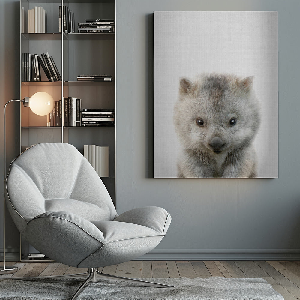 Peekaboo Baby Wombat - Poster / Art Print