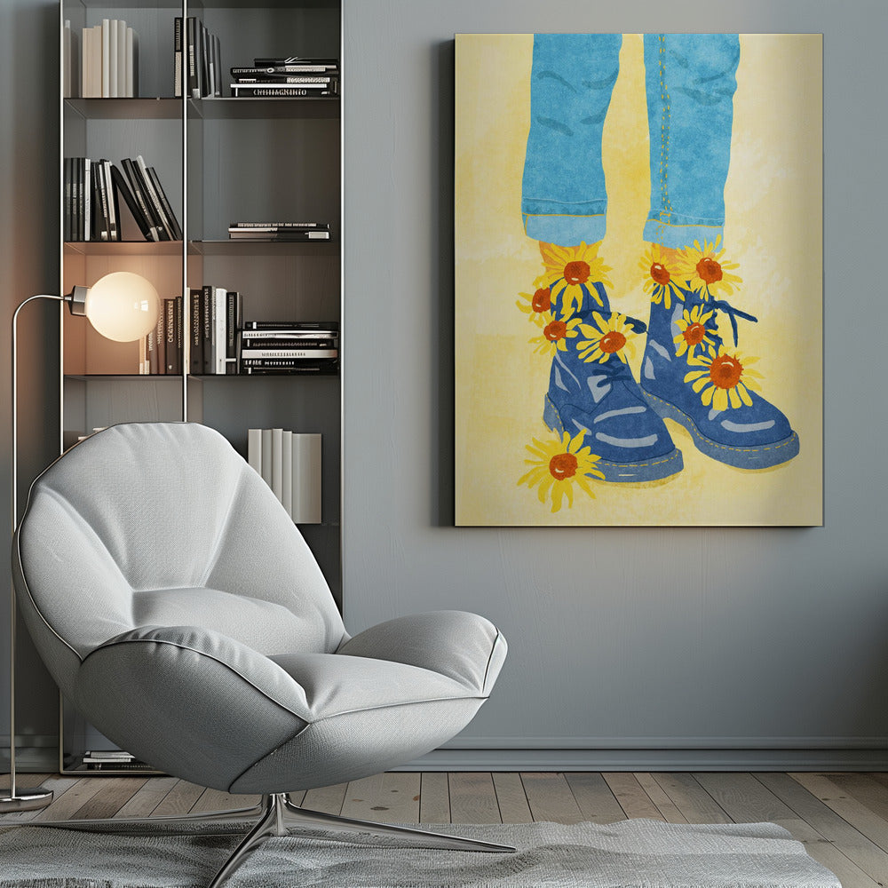 Sunflower Walk - Poster / Art Print