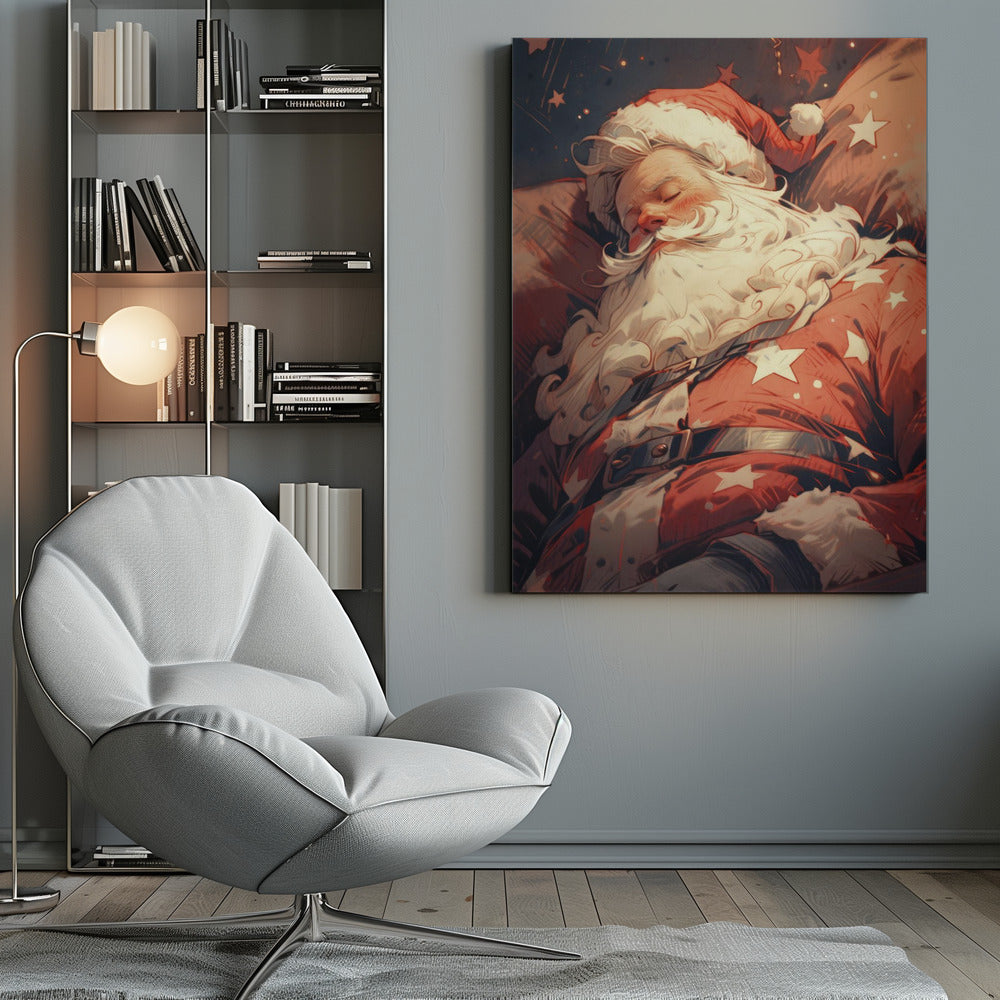 Sleeping Santa - Poster / Art Print