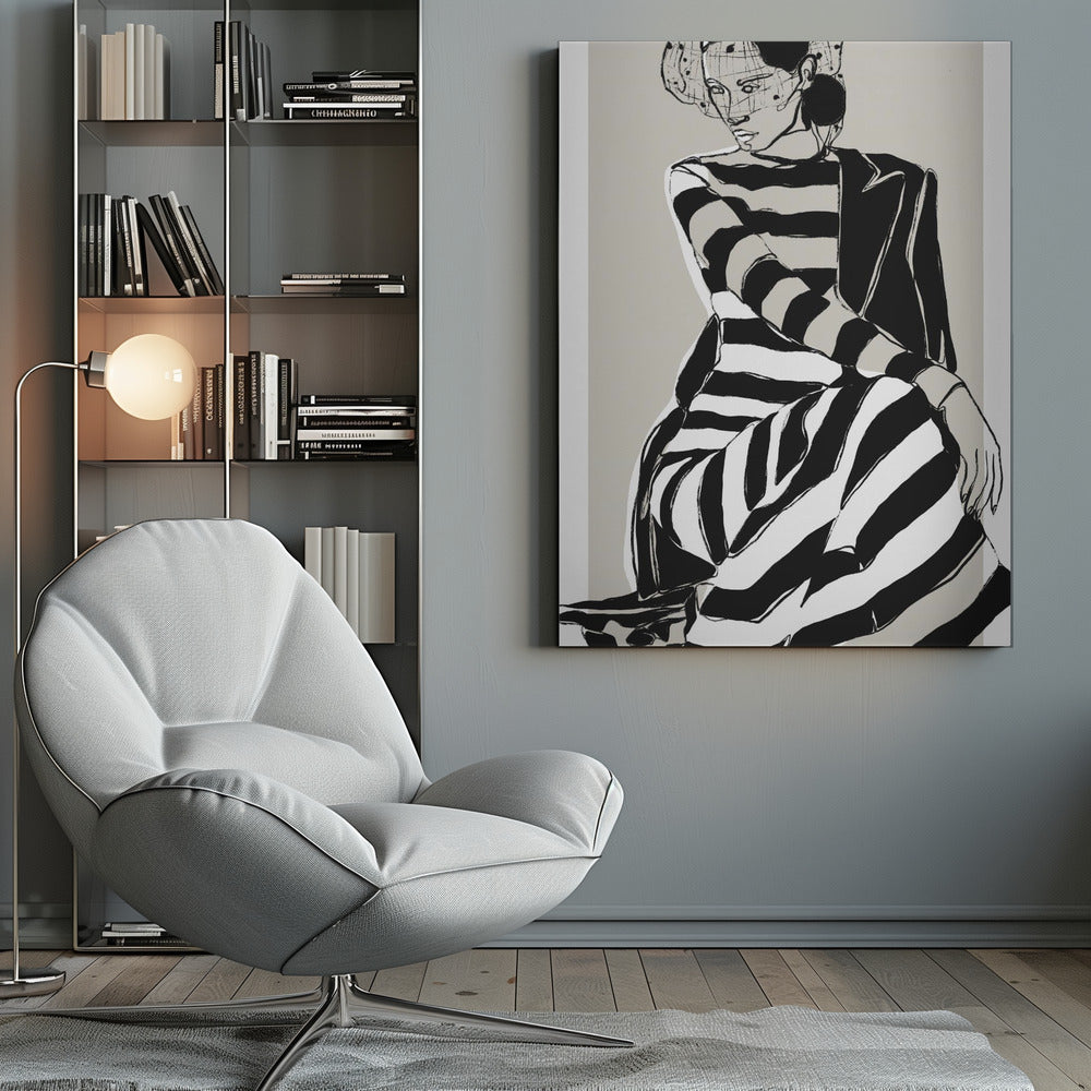 Striped Dress - Poster / Art Print