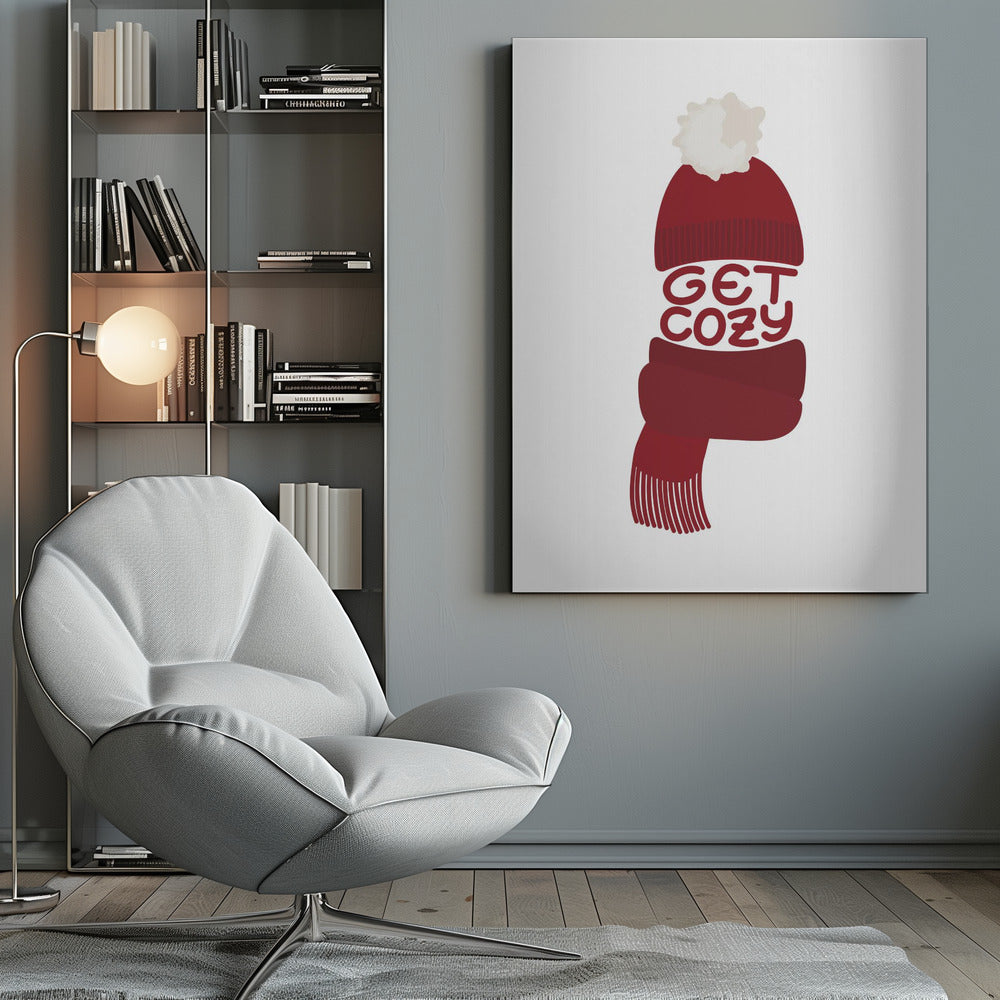 Get cozy (red) - Poster / Art Print