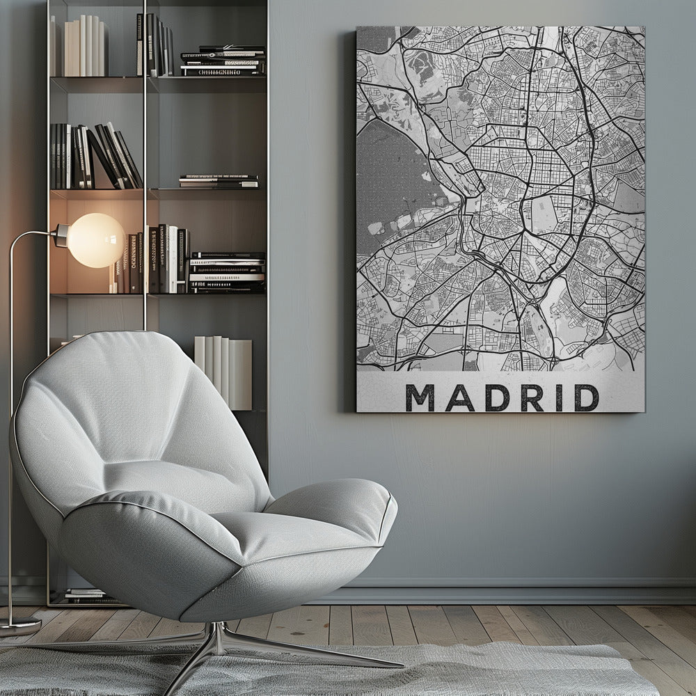 Madrid White - Poster / Art Print