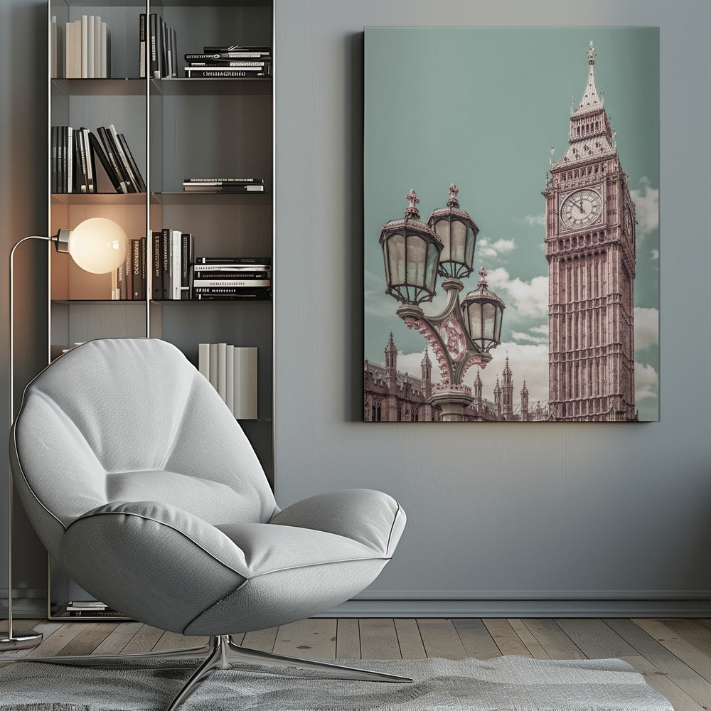 LONDON Elizabeth Tower | urban vintage style - Poster / Art Print