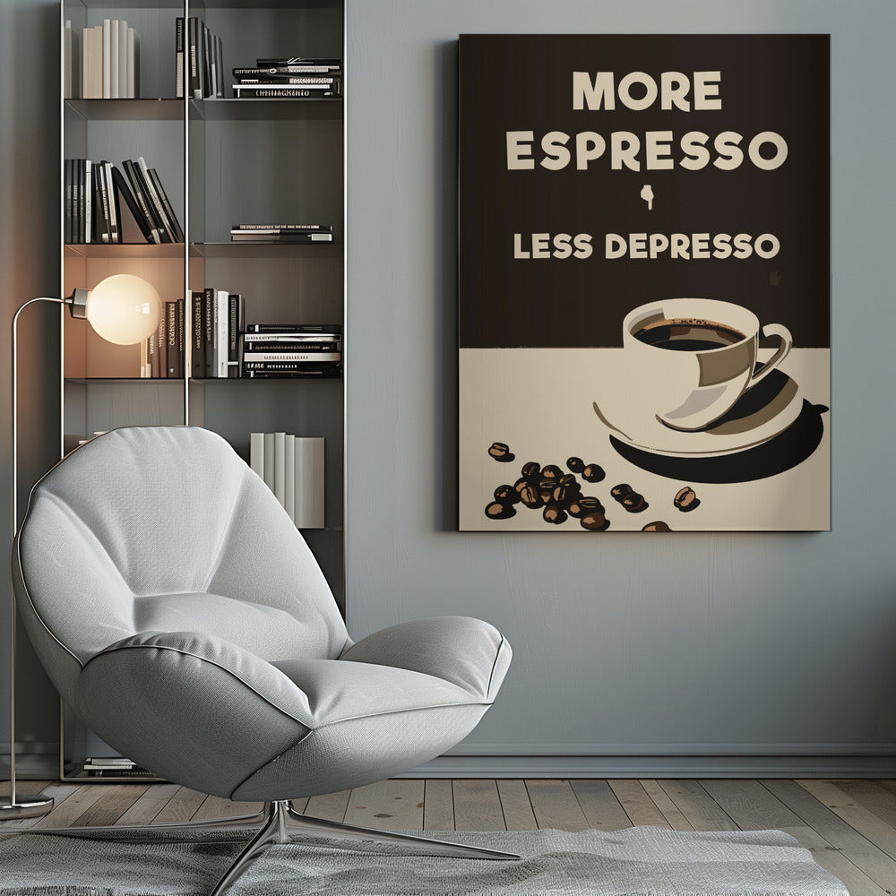 More Espresso - Less Depresso - Poster / Art Print