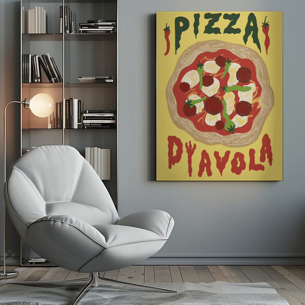 Pizza Diavola - Poster / Art Print