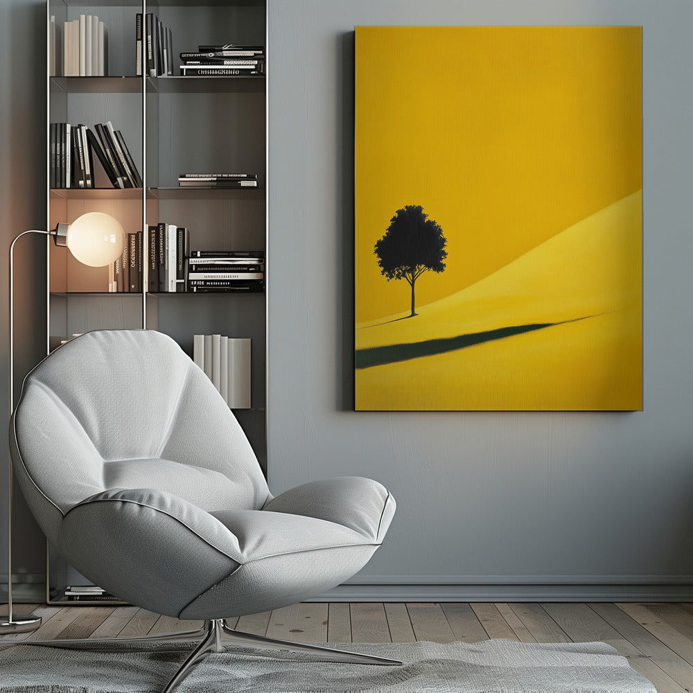 Yellow Field Tree - Poster / Art Print