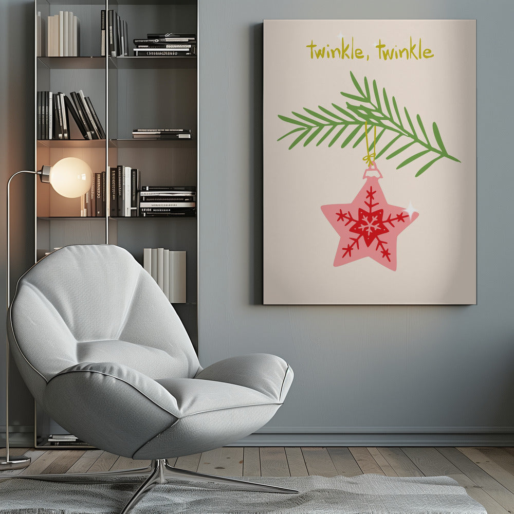 Cheerful twinkle Christmas star - Poster / Art Print