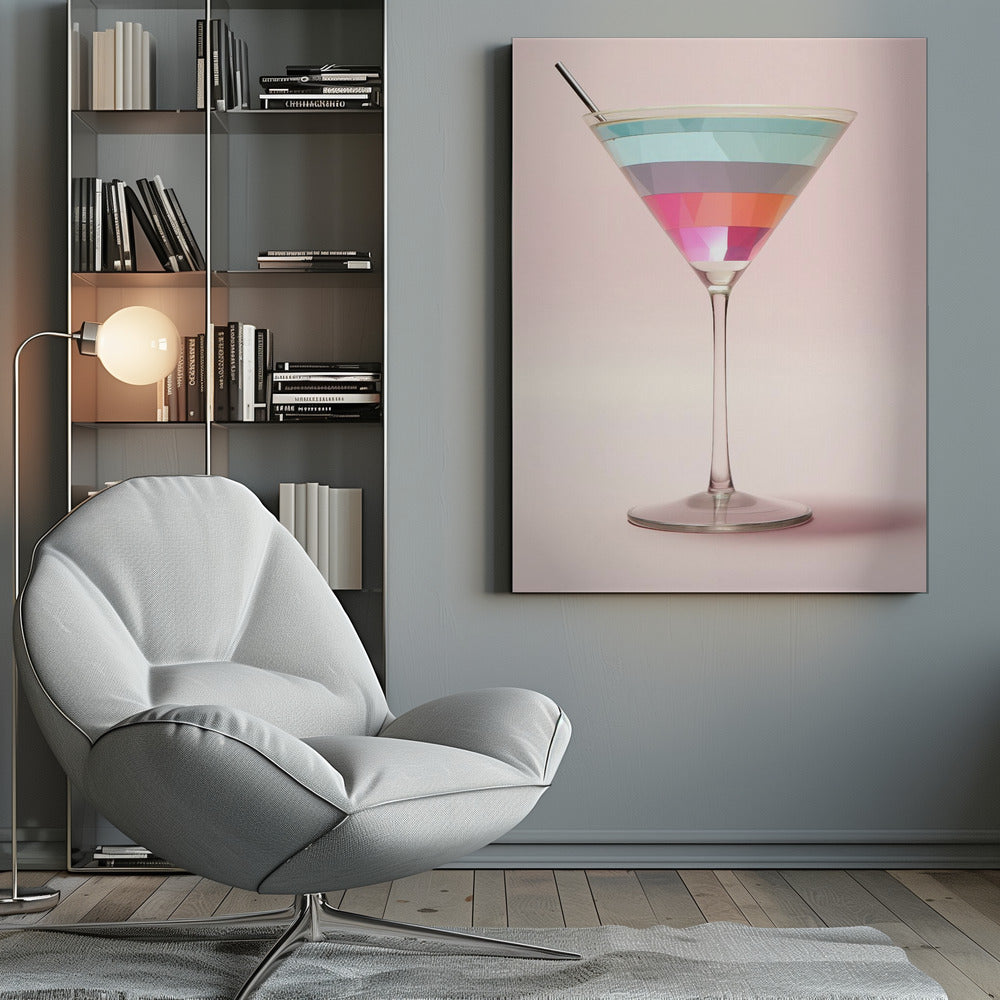 Striped Martini - Poster / Art Print