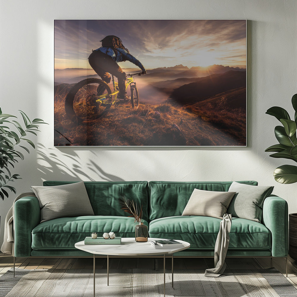 Sunset trail ride - Poster / Art Print