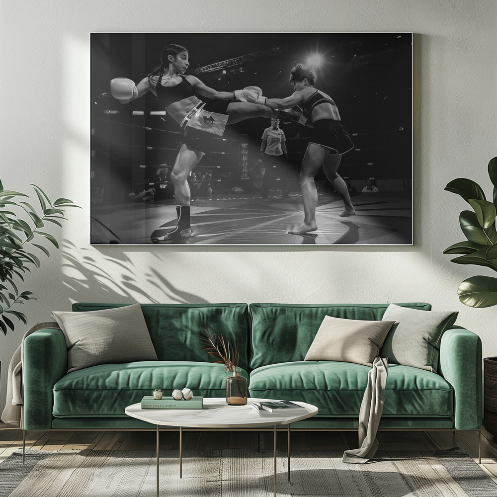 Kickboxing fighting - Poster / Art Print