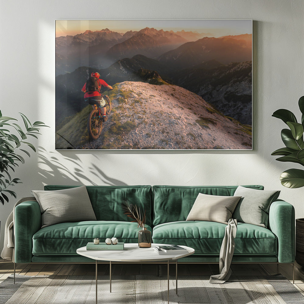 Riding ridge singletrack - Poster / Art Print