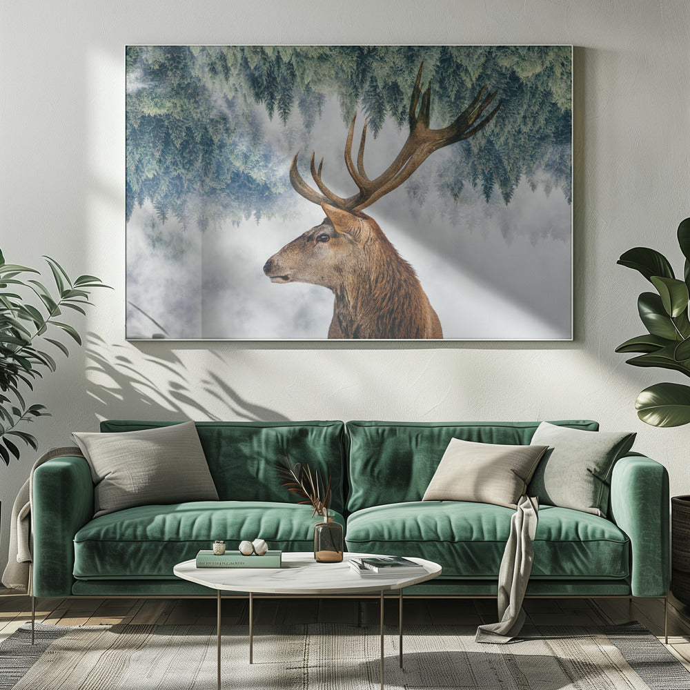 The Deer and the woods - Poster / Art Print