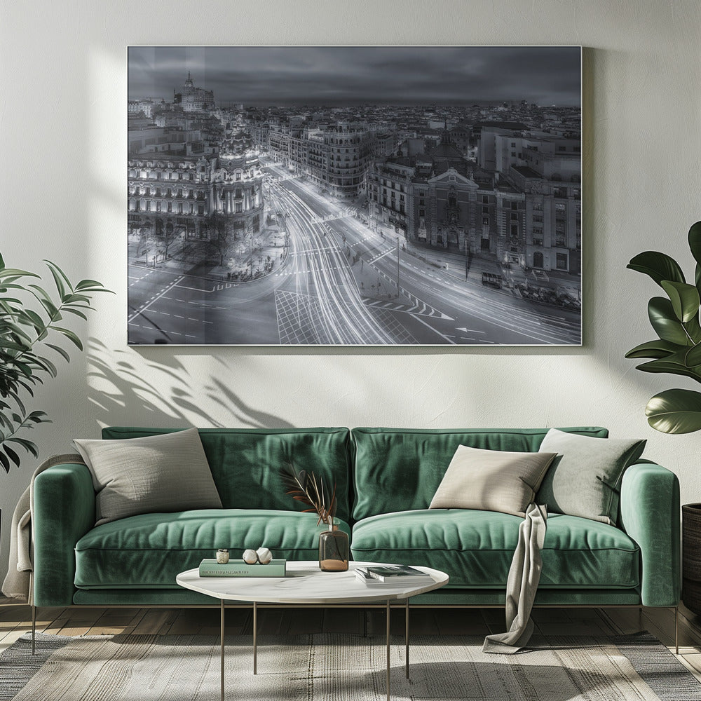 Madrid City Lights - Poster / Art Print