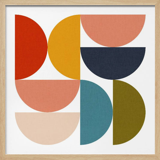 Mid Century Geometric Color Play 4 - Poster / Art Print