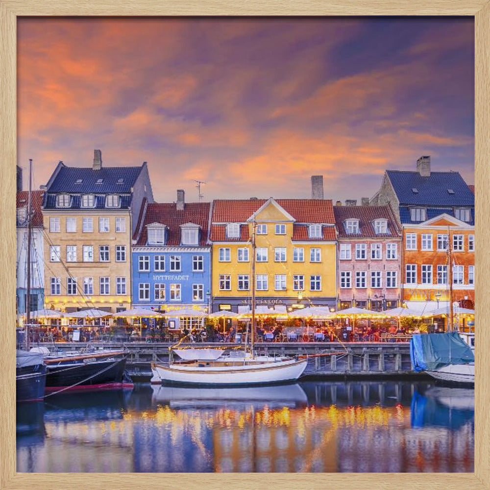 COPENHAGEN Charming Evening Mood at Nyhavn - Poster / Art Print