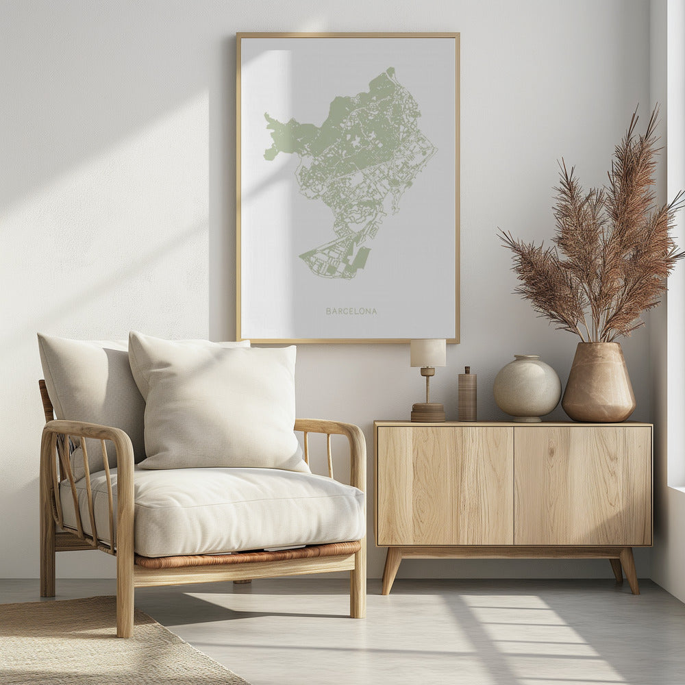 Barcelona Map - Poster / Art Print