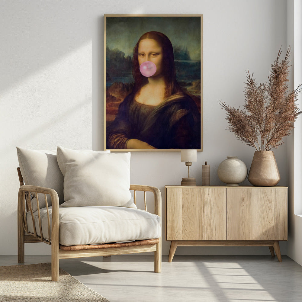 Mona Lisa Bubble Gum - Poster / Art Print