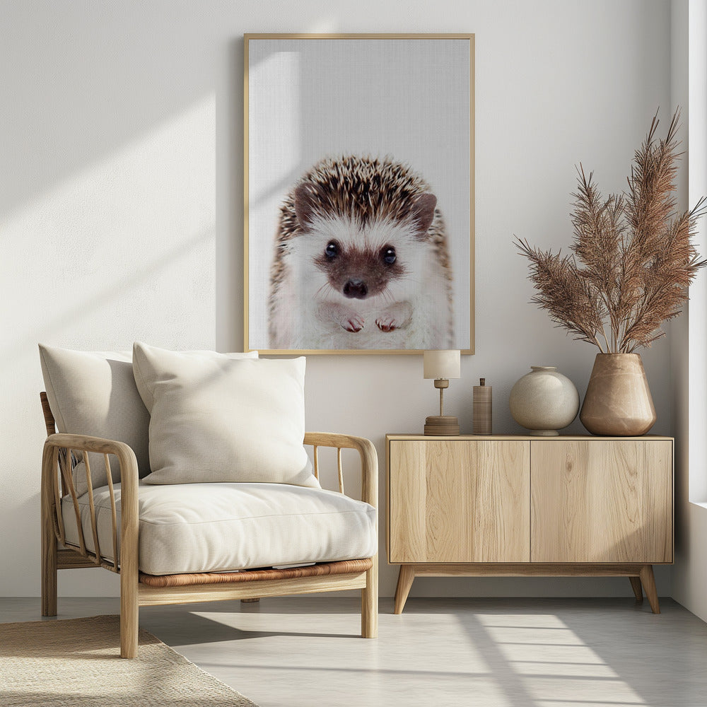 Peekaboo Hedgehog - Poster / Art Print