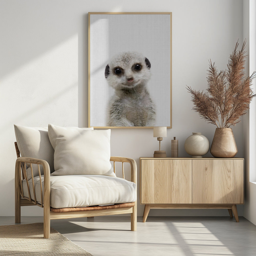 Peekaboo Baby Meerkat - Poster / Art Print