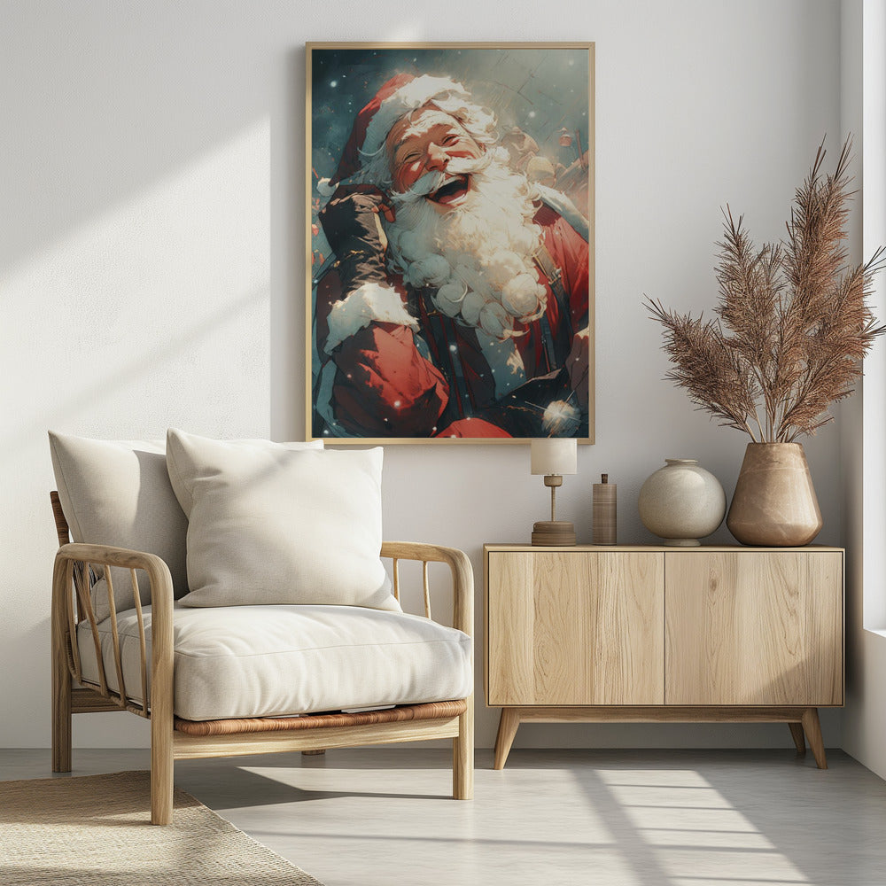 Laughing Santa - Poster / Art Print