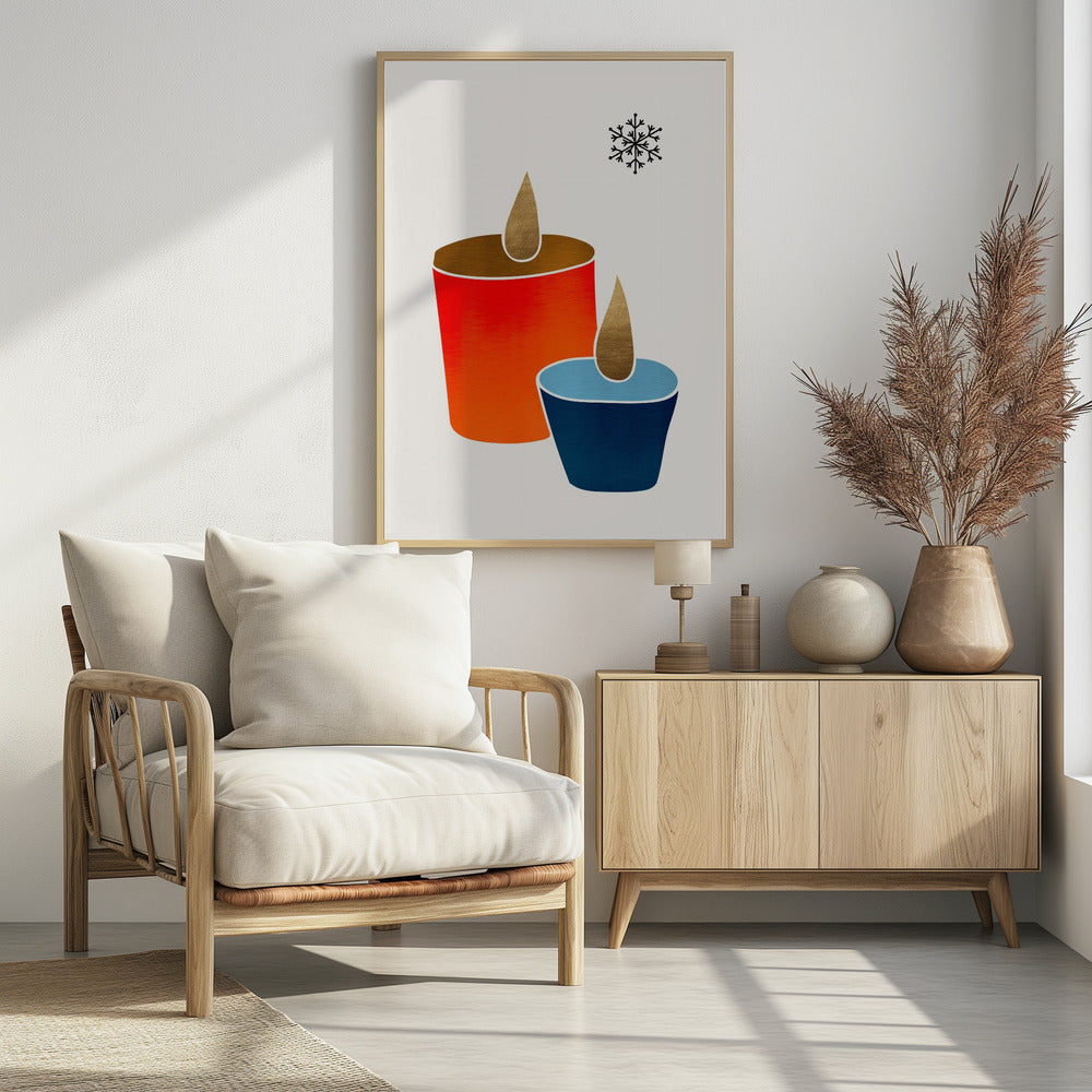 Christmas Candles - Poster / Art Print