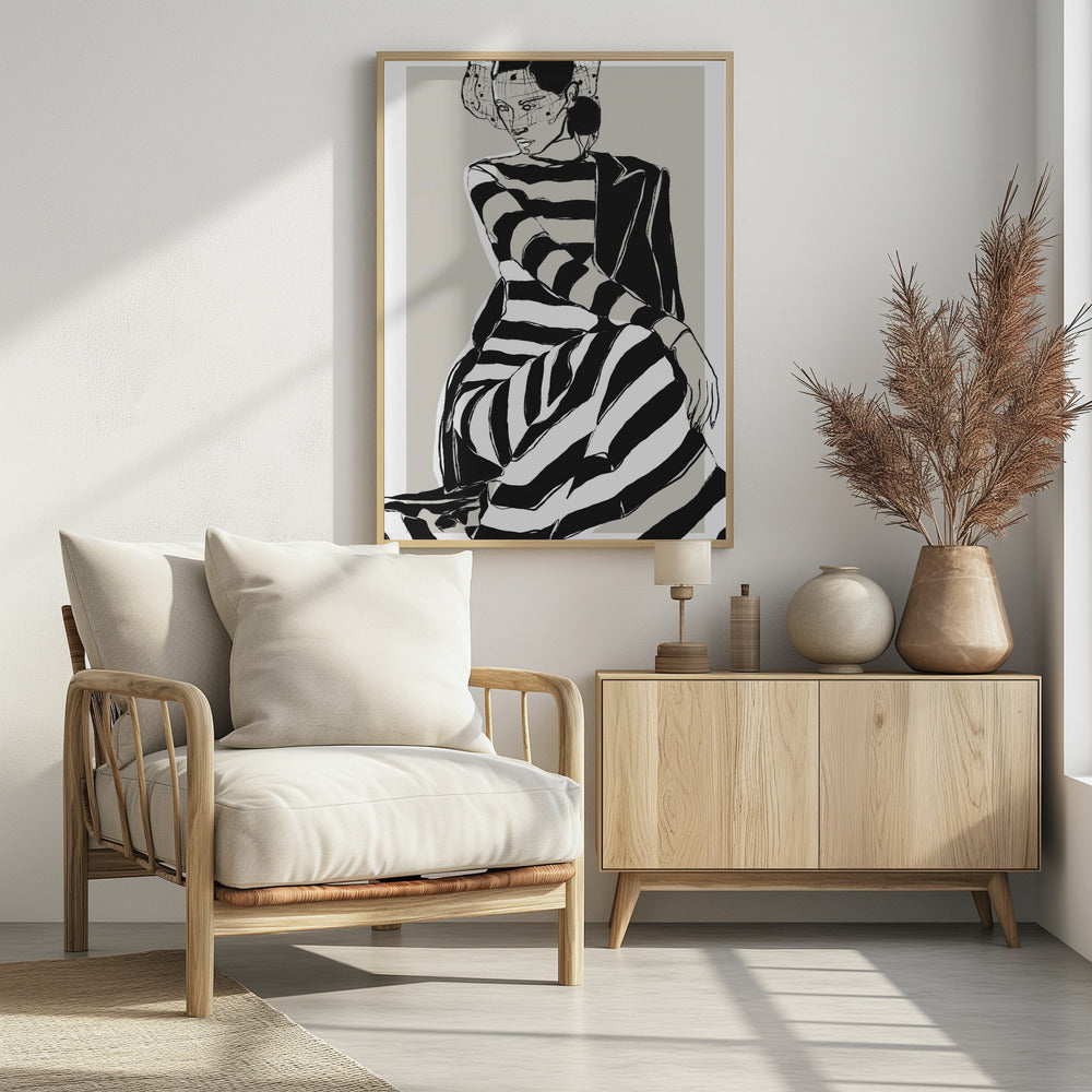 Striped Dress - Poster / Art Print